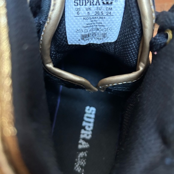 SUPRA Skytop Muska-001 Gold Size 6 - Picture 6 of 8